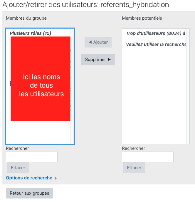 Ajouter et retirer des utilisateurs d'un groupe