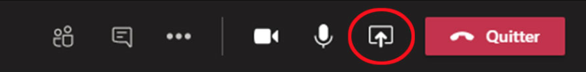 Bouton "partager du contenu"