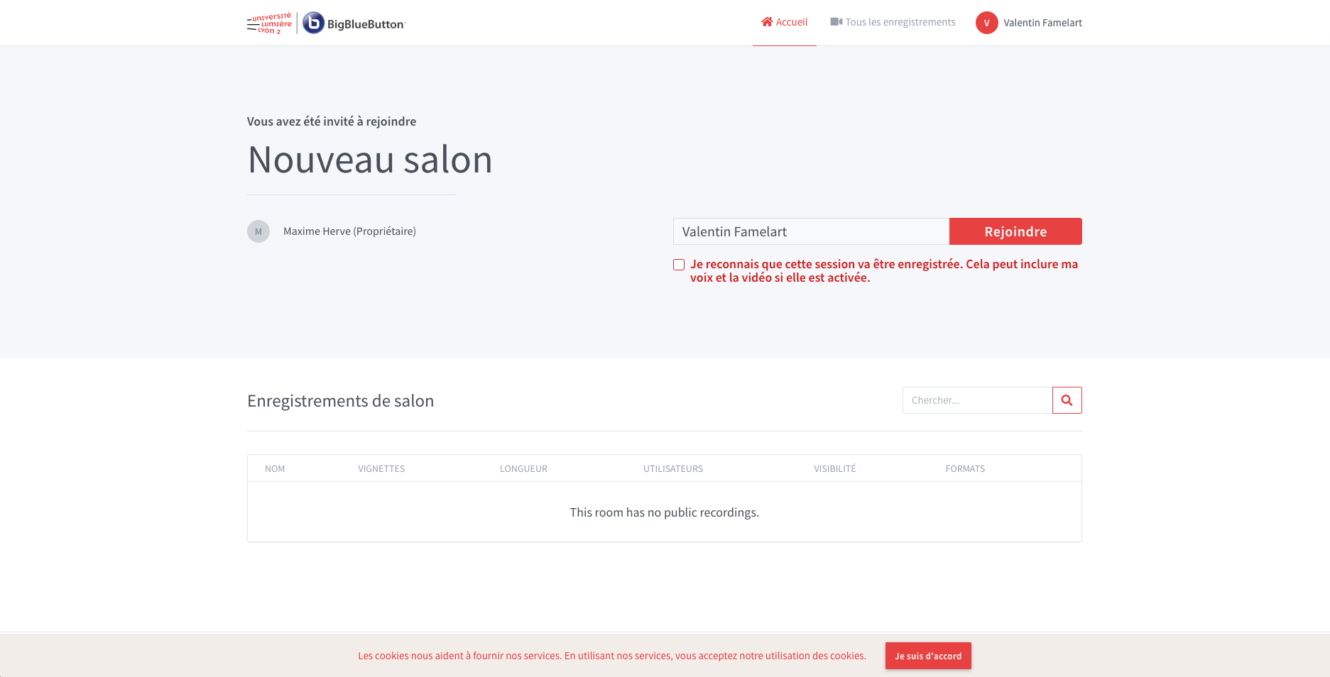 Page d'accueil de greenlight pour un nouvel utilisateur