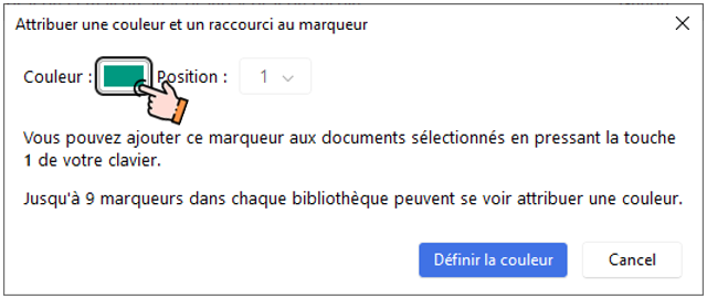 Attribuer une couleur à un marqueur