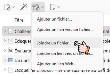 Joindre un fichier
