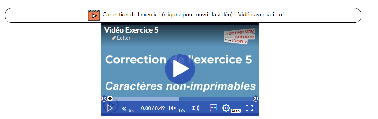 Image illustrant une vidéo de correction comprenant une voix off