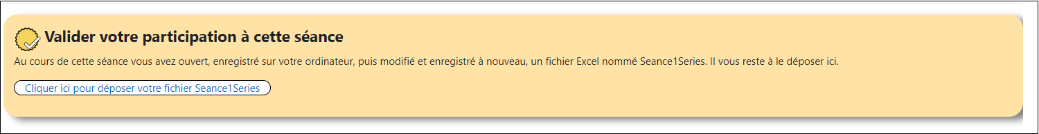 Illustration d'une validation à la participation d'une séance