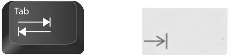 Image de touche de tabulation de claviers. L'un est écrit "Tab" avec 2 flèches et l'autre a juste une flèche.