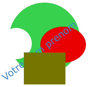 Image attendue suite à l'opération de différence entre deux formes. Le rond de gauche a disparu
