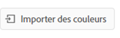 Capture d'écran du bouton "Importer des couleurs"