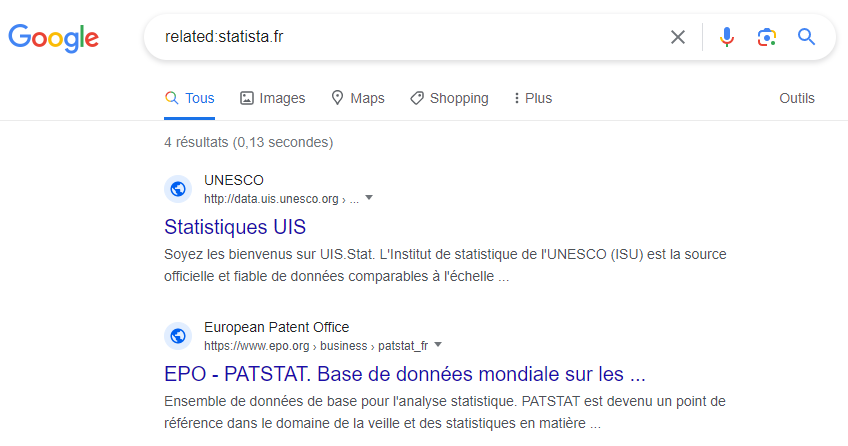 recherche google related: