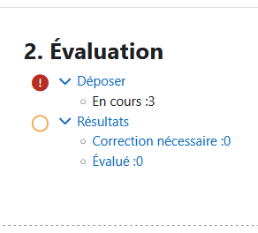 Interface QCM papier, trois copies sont en cours de correction