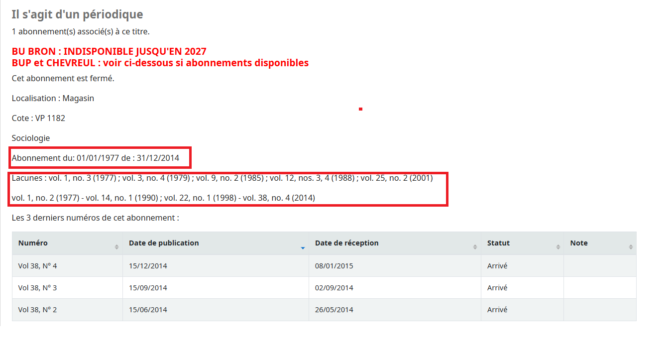 Etat de collection Deviance et societe